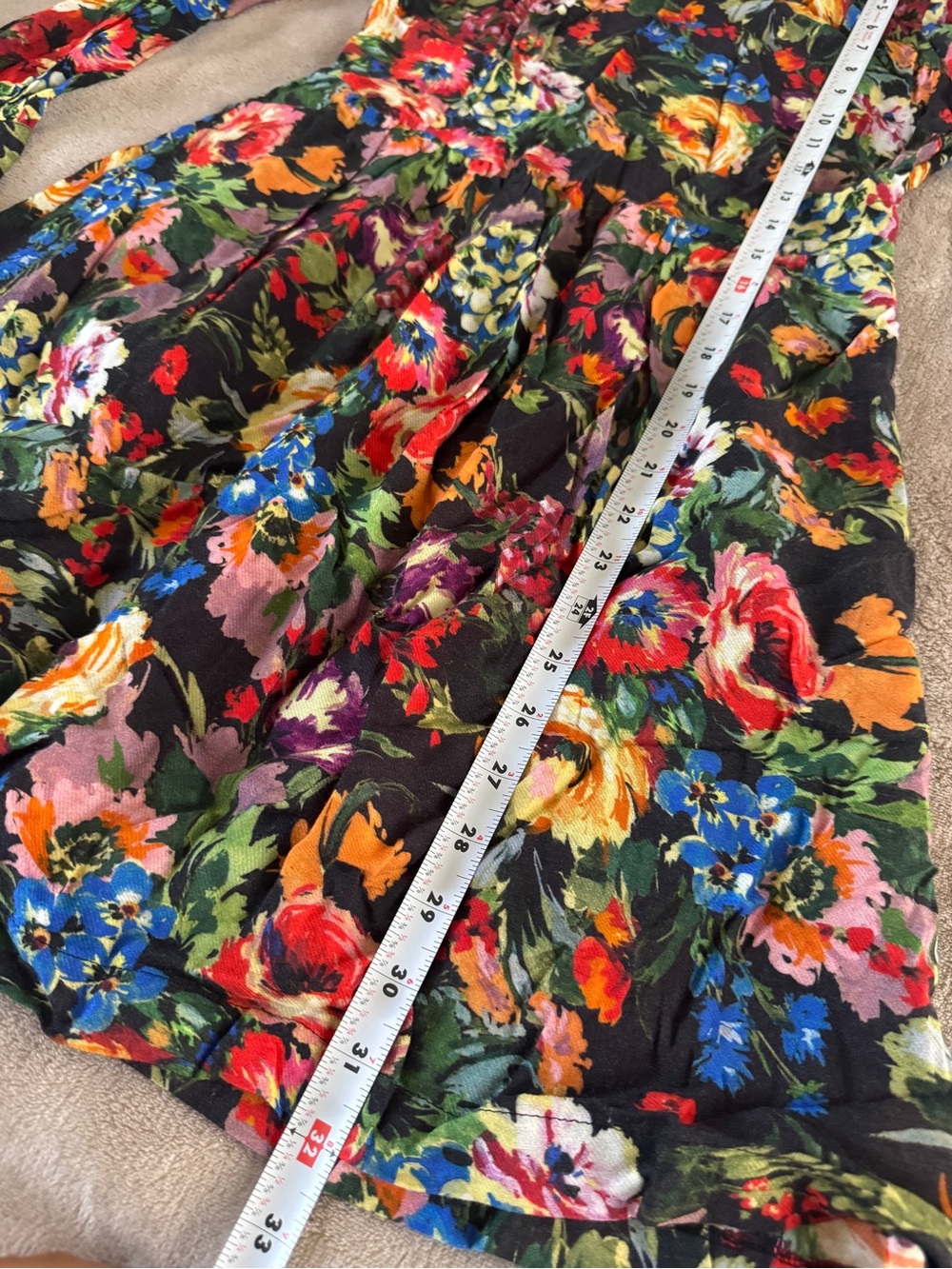 Love Moschino Floral Fit & Flare Dress Puff Shoulder Long Sleeve IT 40 US 6 - Picture 8 of 9